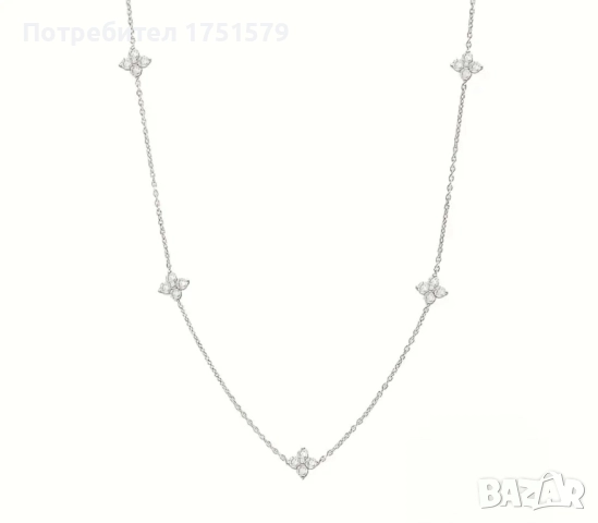 Ново колие от стомана с цирконий , снимка 3 - Колиета, медальони, синджири - 52142390