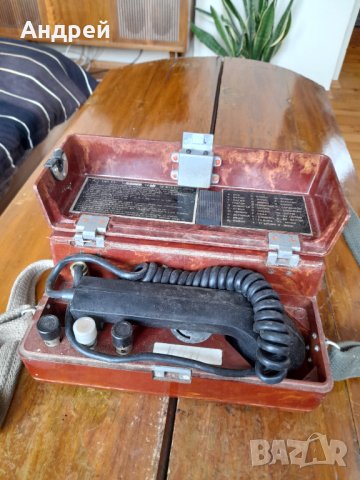 Стар Военен полеви телефон ТАП 77, снимка 2 - Антикварни и старинни предмети - 44103060