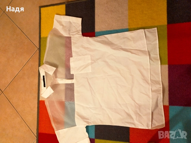 Бяла ефирна маркова блуза 