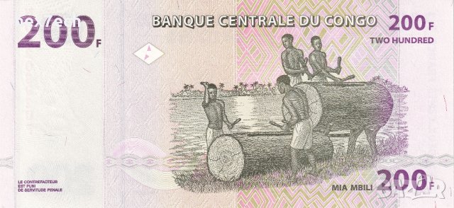 ❤️ ⭐ Конго ДР 2013 200 франка UNC нова ⭐ ❤️, снимка 3 - Нумизматика и бонистика - 43226498