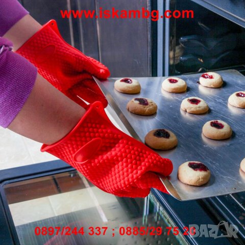 СИЛИКОНОВА РЪКАВИЦА ЗА ГОТВЕНЕ И ГОРЕЩИ СЪДОВЕ С 5 ПРЪСТА - КОД 2081, снимка 6 - Други стоки за дома - 26835209