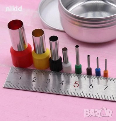 8 бр метални накрайници резци различни размери за работа с полимерна глина фондан ръчна изработка, снимка 2 - Други - 37517009