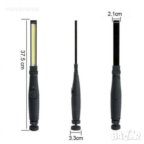  LED РАБОТНА ЛАМПА С МАГНИТ Лед прожектор  фенер 37 см, снимка 3 - Други инструменти - 35441897