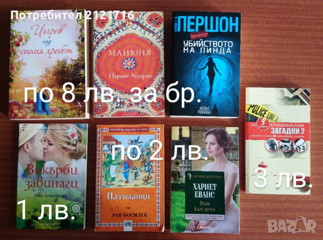 Книги без забележки на различни цени, снимка 2 - Художествена литература - 44855396