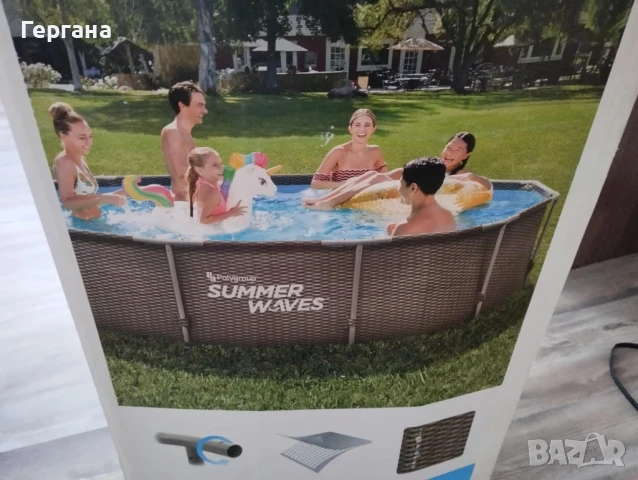 Басейн 3.6 м. на 76 см. с аксесоари, снимка 3 - Басейни и аксесоари - 51318280