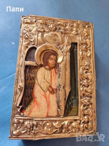 Руска икона с имперска ,царска проба 84. Датирана 1882 г.