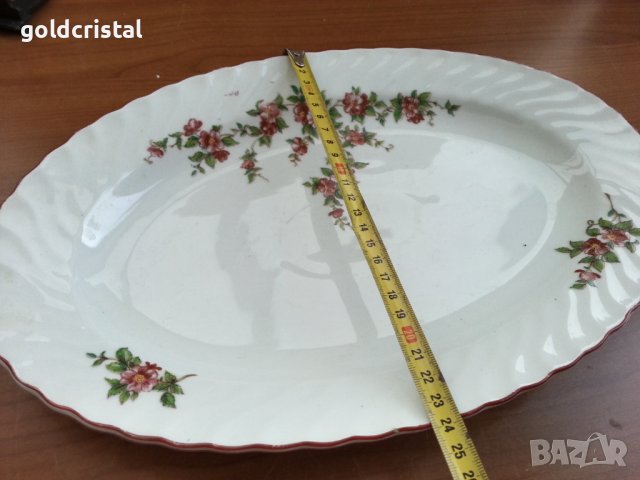 Стар български порцелан плато поднос , снимка 2 - Антикварни и старинни предмети - 40061697