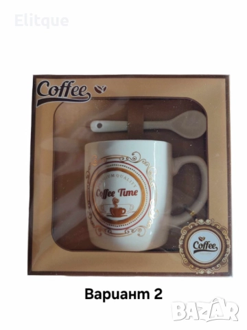 Комплект порцеланова чаша с лъжичка, снимка 3 - Други - 52894840