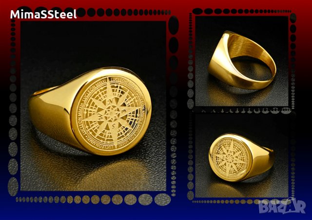 Мъжки стоманен пръстен Stainless Steel 316L , снимка 5 - Пръстени - 27997346