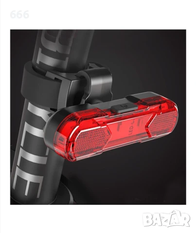 LED задна светлина за велосипед, USB акумулаторна, водоустойчива, бърз монтаж, снимка 2 - Части за велосипеди - 51410378