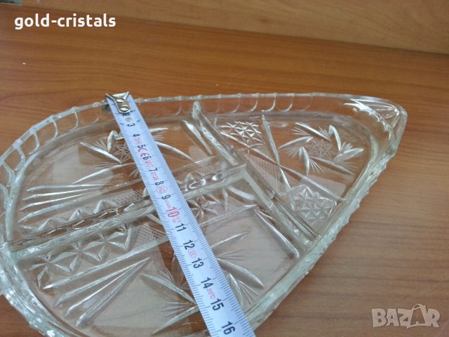 кристален поднос плато ордьовър , снимка 3 - Антикварни и старинни предмети - 32501069
