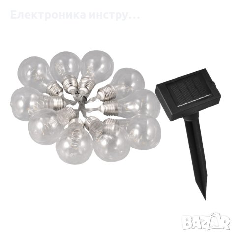 Соларни крушки 10 броя с топла светлина, снимка 3 - Соларни лампи - 43156725