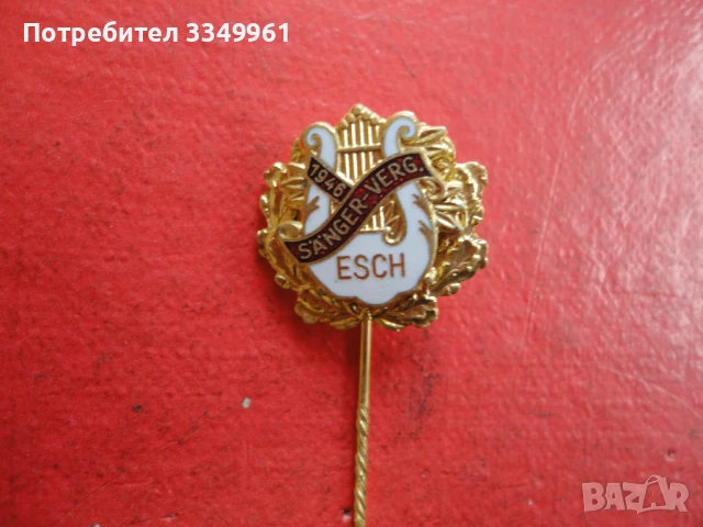 Знак значка с емайл TV ESCH 1893, снимка 2 - Колекции - 51367786