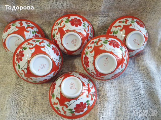 Порцеланови филджани-Самаркандский порцеланов завод- 6 броя, снимка 5 - Сервизи - 44911769