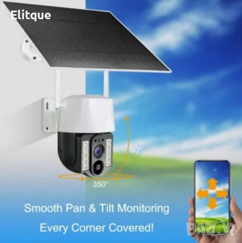 WiFi соларна камера 4G SIM карта, 8MP V380 VC3-4G, снимка 7 - HD камери - 52841937