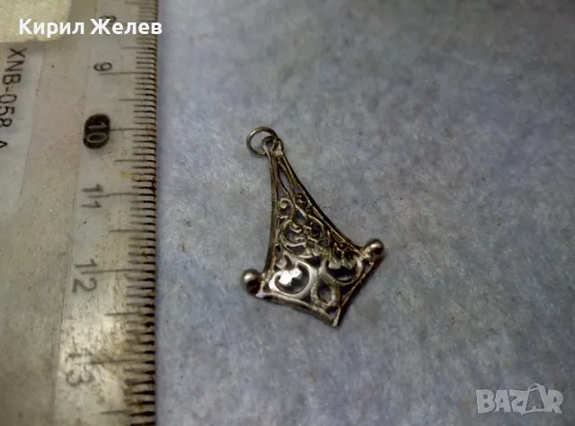СТАРИНЕН АЖУРЕН ФЛОРАЛЕН СРЕБЪРЕН ПЕНДАНТ СРЕБРО ВИСОКА ПРОБА ХУДОЖЕСТВЕНА РЪЧНА ИЗРАБОТКА 48936, снимка 6 - Антикварни и старинни предмети - 49757316