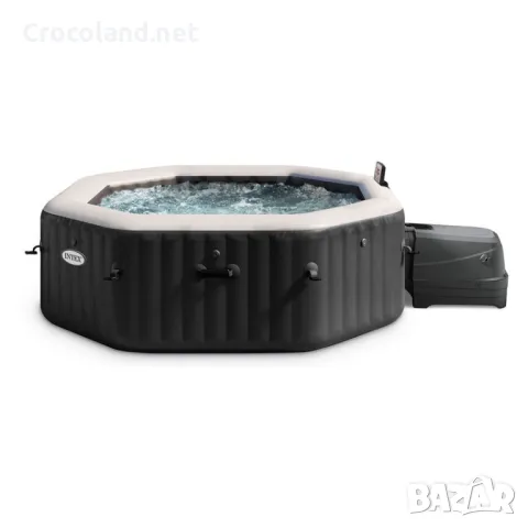 Надуваемо джакузи Intex PureSpa Bubble Deluxe, 6 места, 140 въздушни струи, тъмно сиво, снимка 4 - Басейни и аксесоари - 50084004
