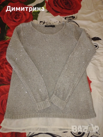 Дамска плетена блузка с пайети