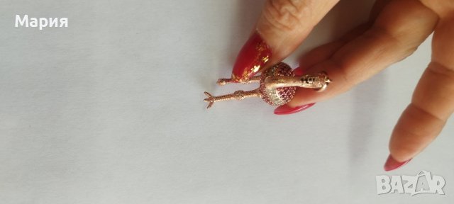 Сребърна висулка - фламинго , снимка 5 - Колиета, медальони, синджири - 43746366