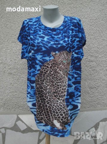 3XL Нова блуза ELENA с леопард, снимка 1 - Туники - 40751102