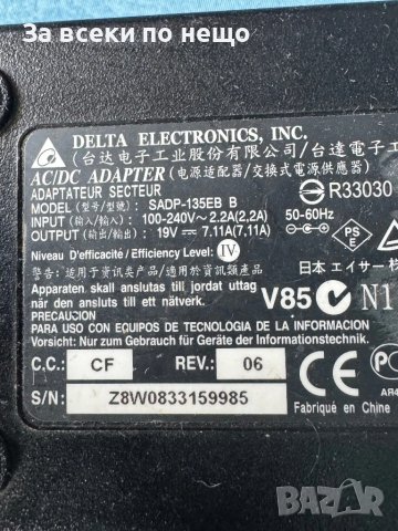 Оригинално зарядно за лаптоп Acer 19V 7.11A 135W , зарядно ACER, снимка 4 - Кабели и адаптери - 51363137