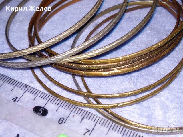 КОМПЛЕКТ ЗЛАТИСТИ и СРЕБРИСТИ ТЪНКИ КЛАСИЧЕСКИ ГРИВНИ НЕРЪЖДАЕМА СТОМАНА ОРНАМЕНТИРАНИ 37487, снимка 7 - Гривни - 40810921