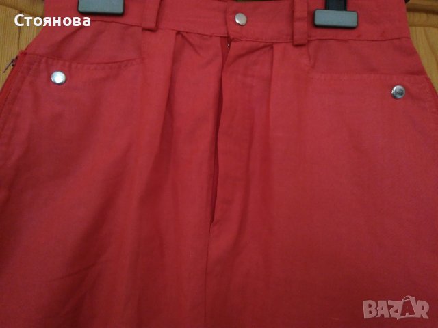 Спортно-елегантна червена пола, снимка 5 - Поли - 37138902