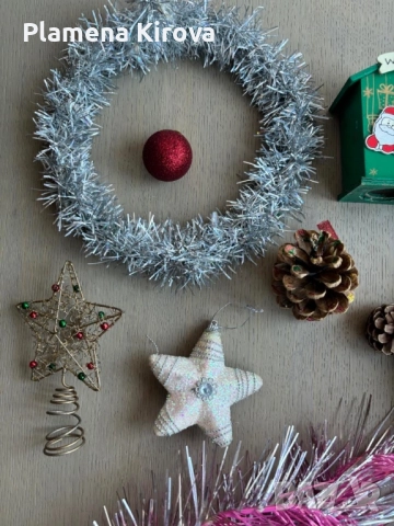 Коледна елха + декорации, снимка 8 - Декорация за дома - 52460651