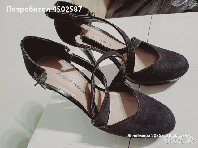 Черни обувки на висок ток, снимка 3 - Дамски обувки на ток - 52949064