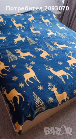 Коледно одеяло 200/230см, снимка 3 - Олекотени завивки и одеяла - 52375547