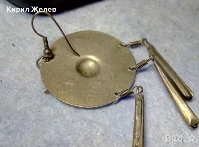 ЕТНО СТИЛ ОБЕЦА от БЯЛ МЕТАЛ / САЧАН РЪЧНО ХУДОЖЕСТВЕНО ГРАВИРАНА СТАВА и За МЕДАЛЬОН 49899, снимка 2 - Антикварни и старинни предмети - 49601385