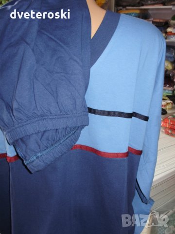 Мъжка пижама с дълъг ръкав 4ХЛ и 5ХЛ, снимка 1 - Бельо - 16784834