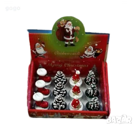 12 Коледни ароматни чаени свещи в кутия, снимка 3 - Декорация за дома - 47766205