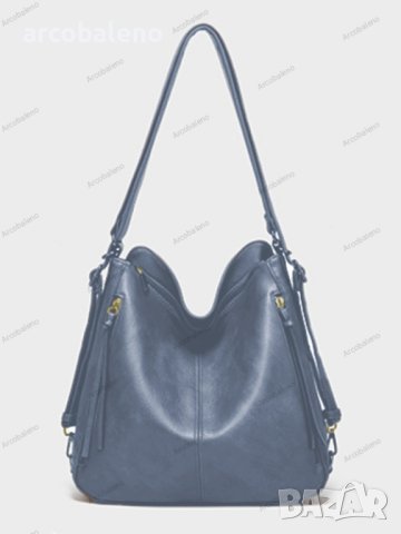 Елегантна дамска кожена чанта-раница 2 в 1, 3цвята - 024, снимка 4 - Чанти - 42008575