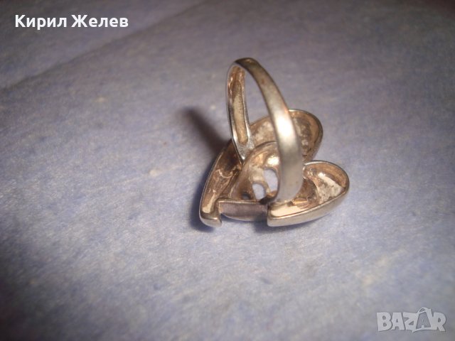 СТИЛИЗИРАН СЪРЦЕВИДЕН СТАР СРЕБЪРЕН АЖУРЕН АРТ ПРЪСТЕН СРЕБРО 925 МАЙСТОРСКА ИЗРАБОТКА 6709, снимка 9 - Пръстени - 36817846