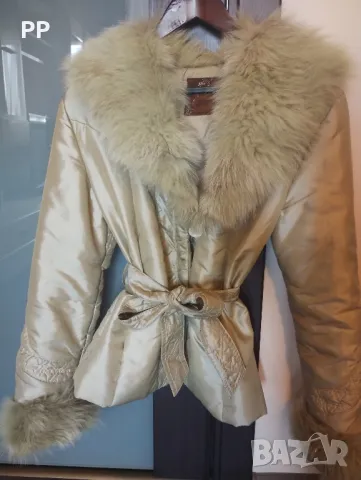 Дамско палто с естествен пух, снимка 7 - Палта, манта - 49270453