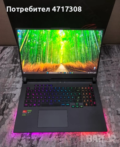 Нов ASUS ROG Strix G17 17.3” QHD 240Hz, Ryzen 9 7845HX, RTX 4060, 16GB, снимка 2 - Лаптопи за игри - 53565457