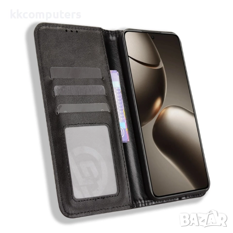 Кожен Ретро Калъф за Xiaomi 15T -Магнитно затваряне, Държач за Карти и Стойка, вкл. Протектор, 4 Цвя, снимка 12 - Калъфи, кейсове - 52390772