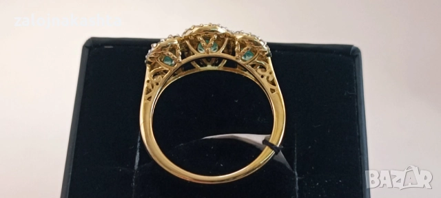 Сребърен пръстен с Тормалин-3,16гр/925, снимка 4 - Пръстени - 52838773