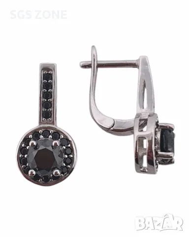 Обеци с Естествен Диамант