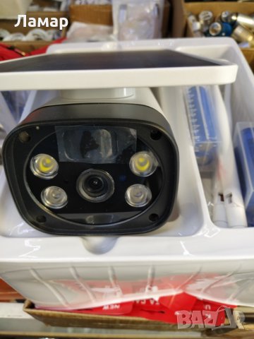 Соларна напълно безжична водоустойчива камера FULL HD 1080P WI FI 2MP с LED осветяване и 4x увелич