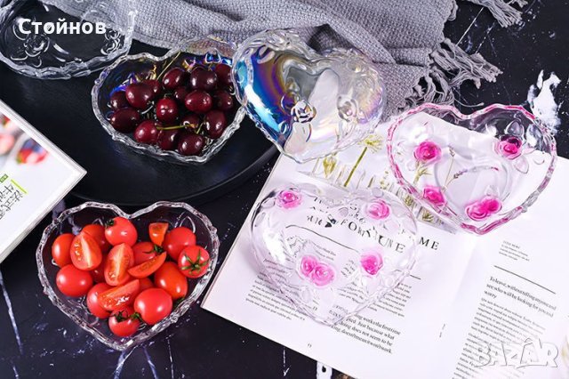 Чинийка под формата на сърце с розички 🌹🍽️, снимка 7 - Прибори за хранене, готвене и сервиране - 43479718