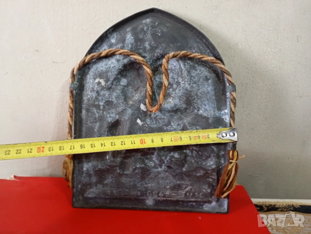 Стара икона,плакет за стена, снимка 6 - Икони - 44802880