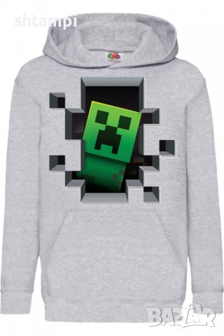 Детски Суитчър/Суитшърт Minecraft creeper,Minecraft,Игра,Подарък,Изненада,Забавление,Рожден Ден, снимка 2 - Детски анцузи и суичери - 38326613