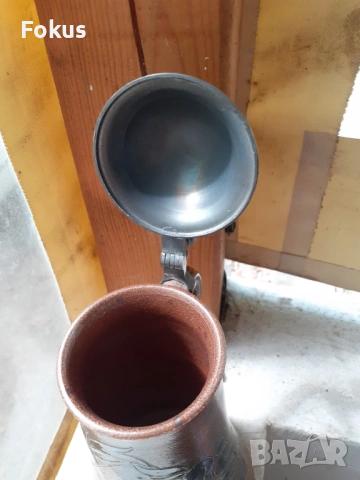 Стара немска халба за бира керамика, снимка 4 - Антикварни и старинни предмети - 53417786