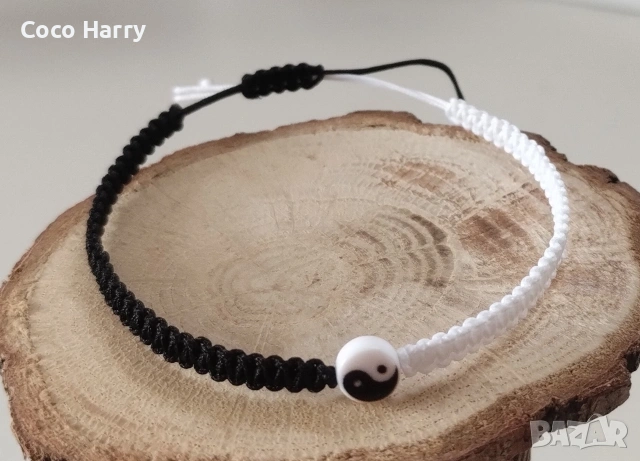 Гривни за двойки,Ин и Ян,ръчно изработени, снимка 3 - Подаръци за мъже - 53099416