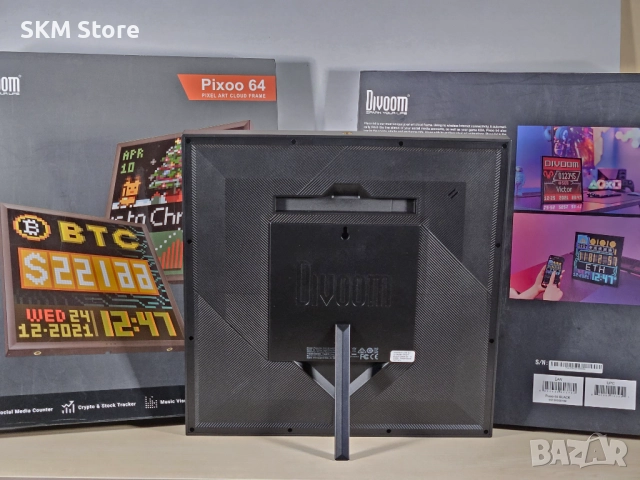 Divoom Pixoo 64 смарт арт дисплей с анимации, крипто/сток тракър и др., снимка 2 - Друга електроника - 52669771