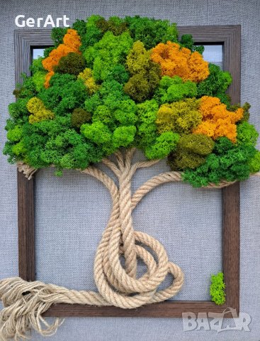 Арт пано "Дървото на живота" със скандинавски мъх, снимка 1 - Пана - 37576611