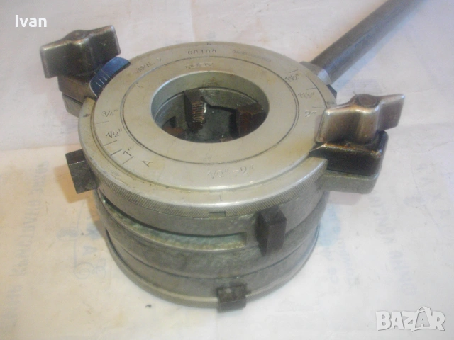 Чехословашка JOPAL 2 Старо качество винторезка до 2 цола за резби на тръби Плашка Пафта Винтонарезка, снимка 9 - Други инструменти - 53305363