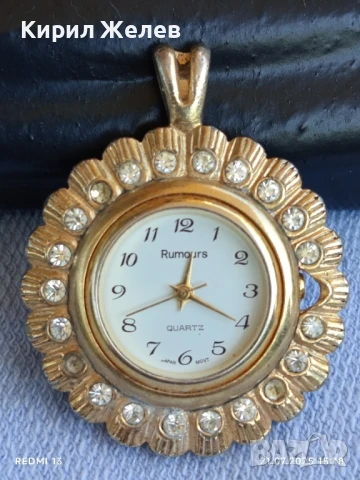 Стилен дизайн часовник Бижу висулка с кристали изискан дизайн 30208